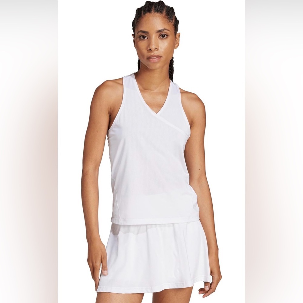 Adidas Club Tennis Climacool V Neck Tank Top White Size Large NWT